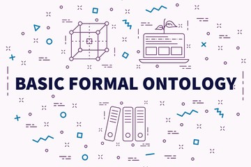 Conceptual business illustration with the words basic formal ontology