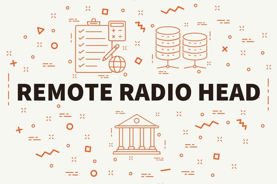 Conceptual business illustration with the words remote radio head