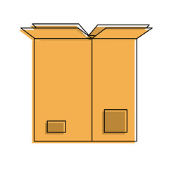 Cardboard box open icon vector illustration graphic design