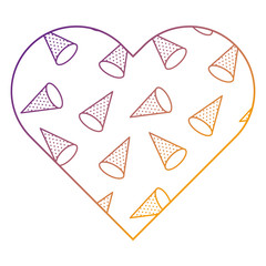 label shape heart different geometric figures vector illustration blur line design