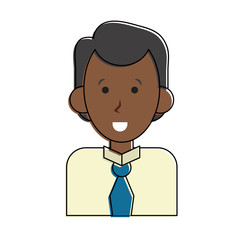 Businessman profile cartoon icon vector illustration graphic design