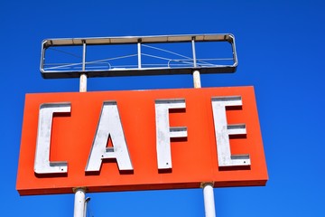 Cafe sign in Texas.