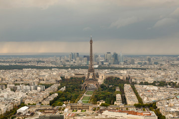 day view of the Eiffel Tower from the Montparnasse skyscraper