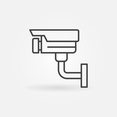 Video Surveillance line icon. Vector CCTV symbol