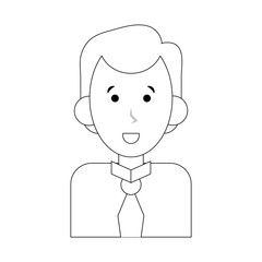 Businessman profile cartoon icon vector illustration graphic design