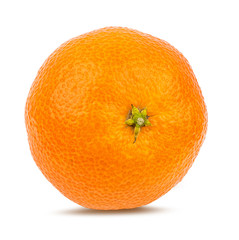 Fresh mandarin orange isolated on white background with clipping path