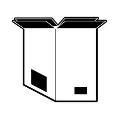 Cardboard box open icon vector illustration graphic design