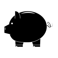 Piggy money savings icon vector illustration graphic design