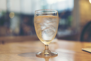 drinking water with ice