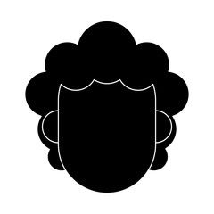 Man faceless cartoon icon vector illustration graphic design