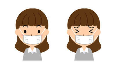 マスクの女性