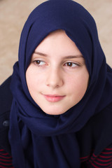 Naklejka premium Young muslim girl