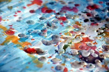 Blurred watercolor paint abstract background and colorful texture