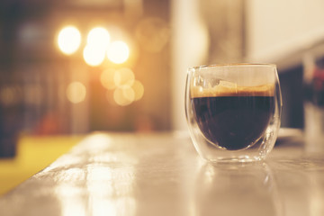 Espresso Coffee in coffee cafe