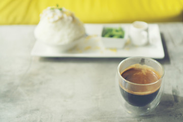 Espresso Coffee in coffee cafe