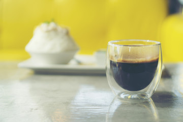 Espresso Coffee in coffee cafe