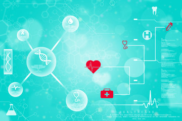 2d render of dna structure, abstract background