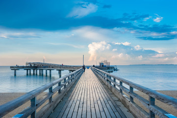 Fototapeta premium Seebrücke auch Erlebnisseebrücke in Heiligenhafen