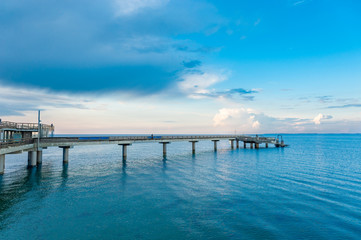 Obraz premium Seebrücke auch Erlebnisseebrücke in Heiligenhafen