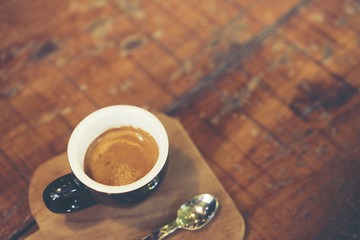 black coffee in coffee cafe