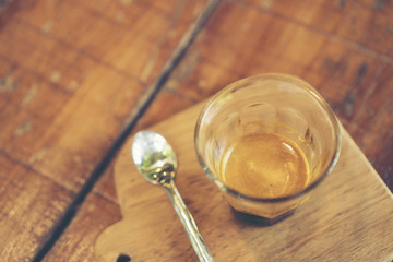 black coffee in coffee cafe
