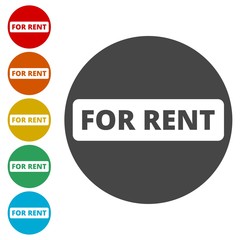 For Rent Sign, For rent icon 