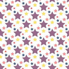 Birthday party vector celebratory seamless pattern with garlands balloons holiday confetti stars surprise carnival background decoration.