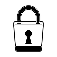 Padlock security symbol icon vector illustration graphic design