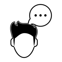 Man faceless cartoon icon vector illustration graphic design