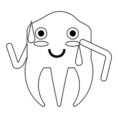 kawaii tooth icon image