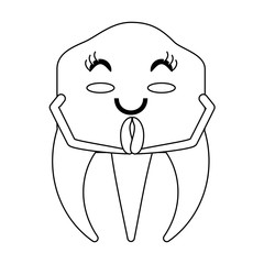 kawaii tooth icon image