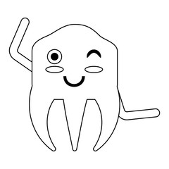 kawaii tooth icon image