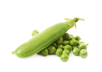 Green pea bean isolated