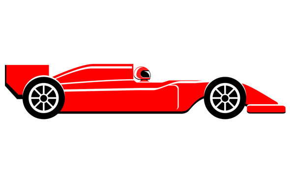 Formula one car side view vector image