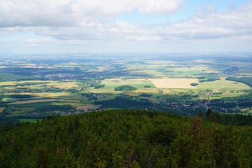 zlate hory city from biskupska kupa tower