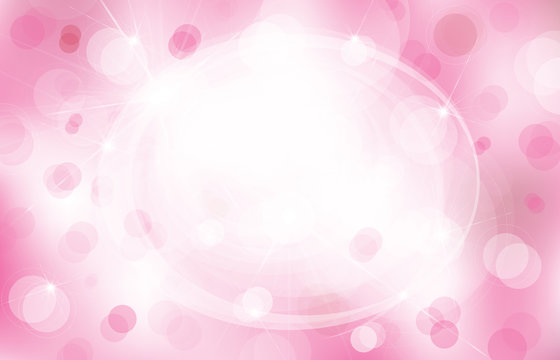 Vector  frame on  pink bokeh  background.
