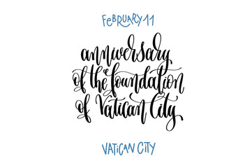 february 11 - anniversary of the foundation of Vatican City