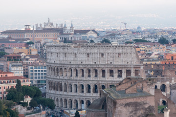 Obraz premium Aerial beautiful cityscape view of Rome. Italy.