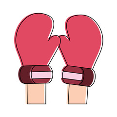 Boxing gloves isolated icon vector illustration graphic design