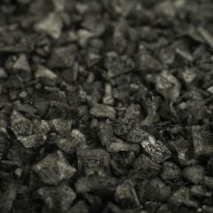 Surface covered with the black salt