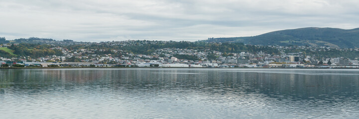 Fototapeta premium Coastal view, Pacific coast of New Zealand, Otago Peninsula