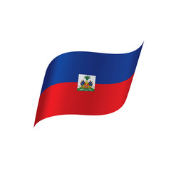 Fototapeta premium Haiti flag, vector illustration