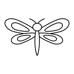 cute dragonfly insect spring season vector illustration outline image