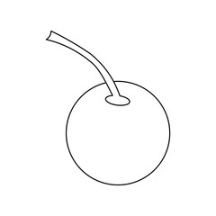 Cherry sweet fruit icon vector illustration graphic design
