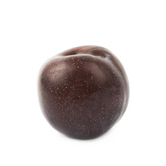 Black plum isolated