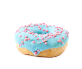 Single glazed donut isolated