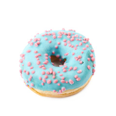 Single glazed donut isolated