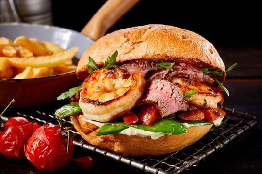 Speciality Surf and Turf burger