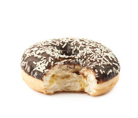 Single glazed donut isolated