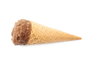 Ice cream waffle cone isolated